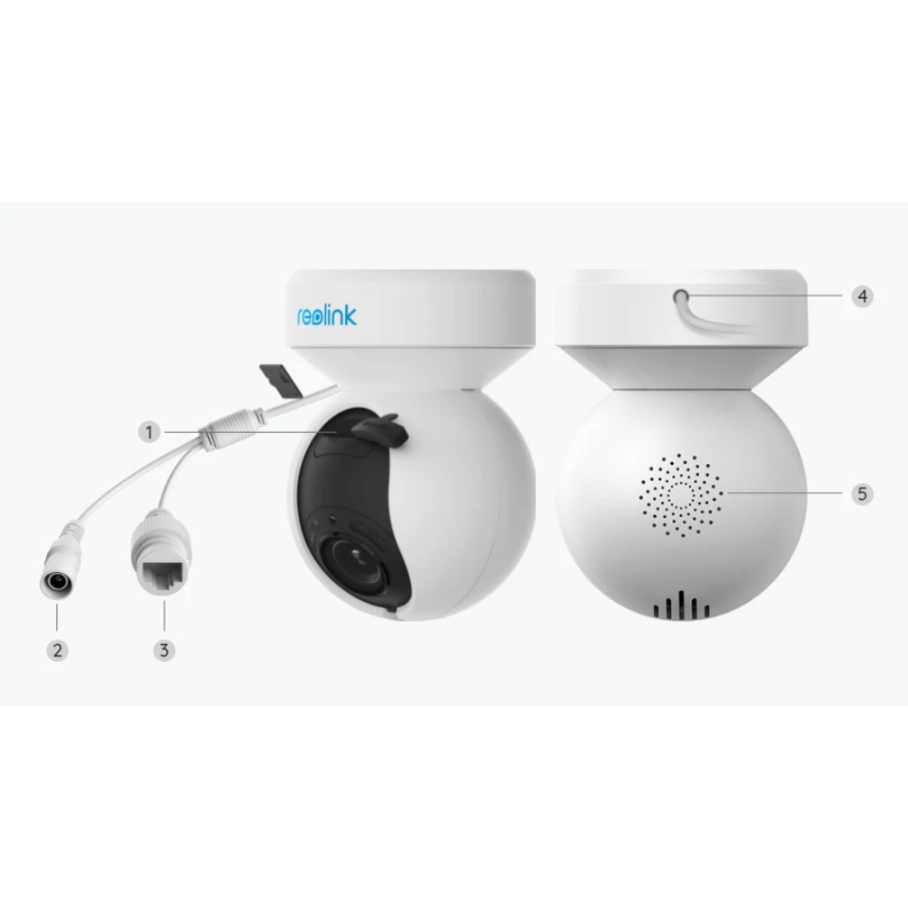 CAMARA IP WIFI E1 OUTDOOR 5MP / SMART / PTZ / WATERPROOF / FOCO / SIRENA / ZOOM OPTICO 3X REOLINK