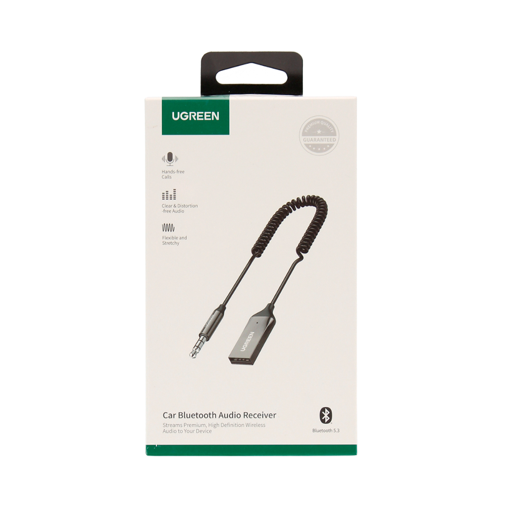 RECEPTOR AUDIO AUTOMOVIL BLUETOOTH 5.0 PLUG 3.5MM /POWER USB-A UGREEN CM309