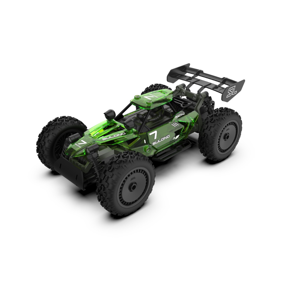 AUTO DE CARRERAS ARMABLE A CONTROL REMOTO VERDE SULONG