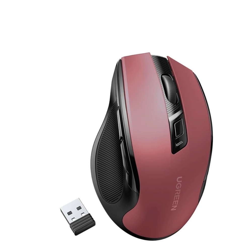 MOUSE INALAMBRICO 2.4GHZ+ ERGONOMICO ROJO UGREEN MU006