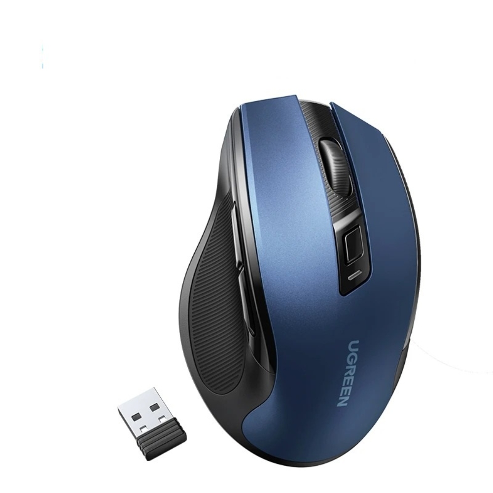 MOUSE INALAMBRICO 2.4GHZ+ ERGONOMICO AZUL UGREEN MU006