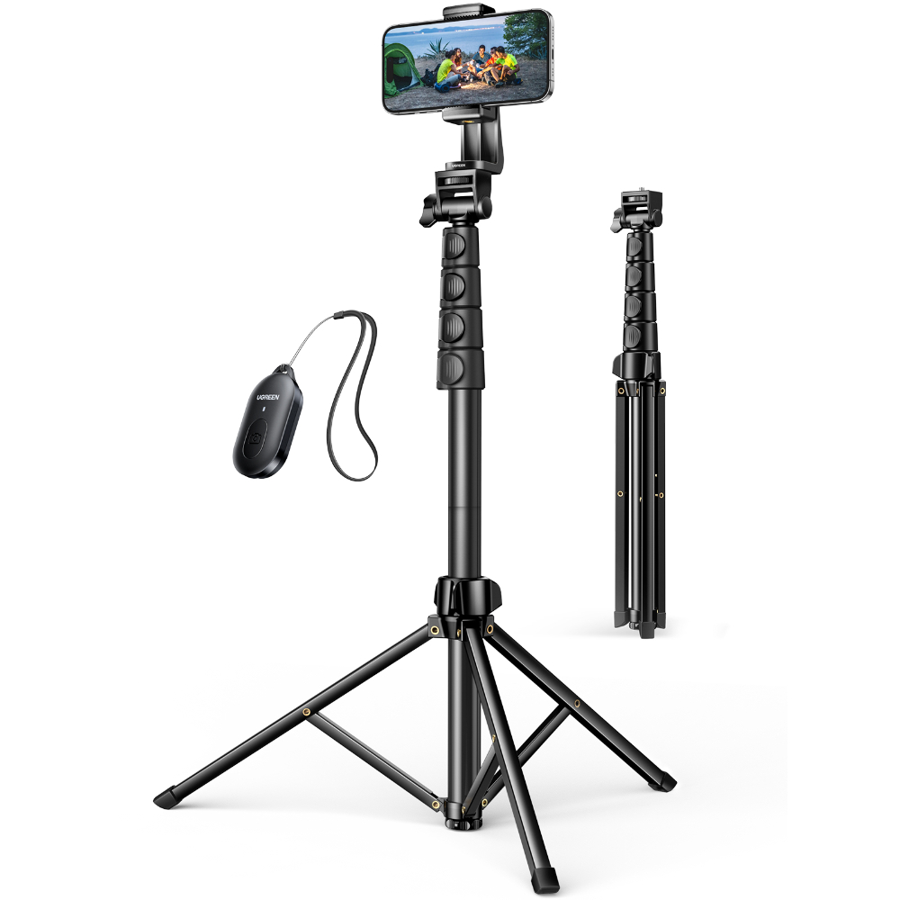 TRIPODE SELFIE 1.7M + OBTURADOR INALAMBRICO BT UGREEN LP680
