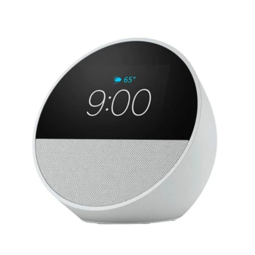 ECHO SPOT (2024 RELEASE) SMART ALARM CLOCK VIBRANT SOUND + ALEXA WHITE 840268922870