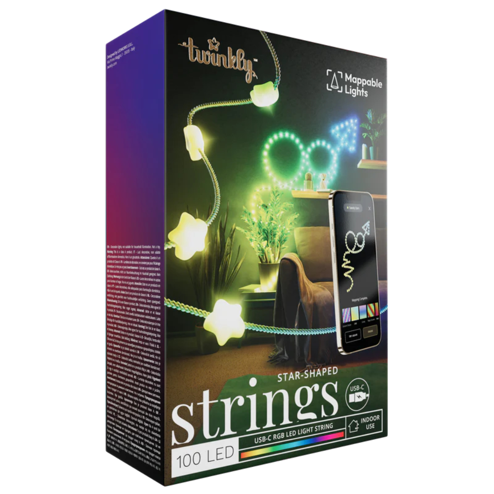 CADENA DE ESTRELLAS LED RGB USB-C CABLE TRANSPARENTE TWINKLY TWKS100RGB-T