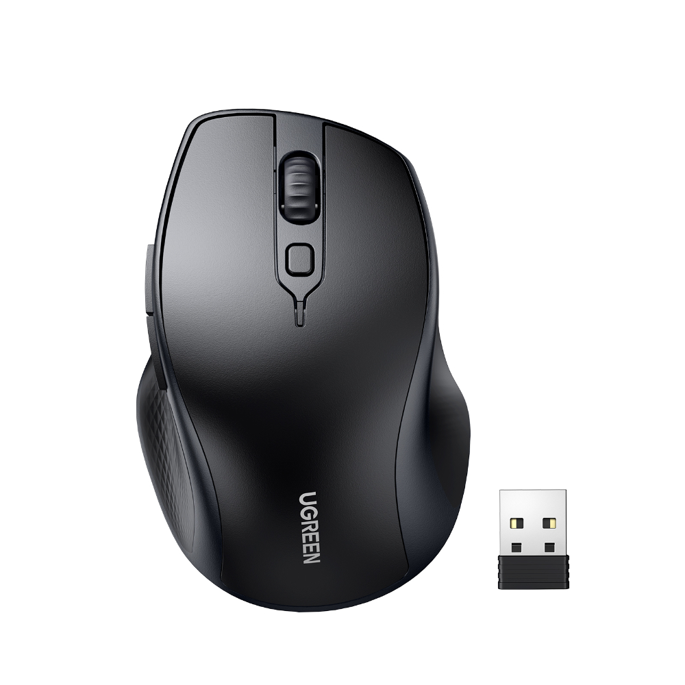 MOUSE INALAMBRICO ERGONOMICO CS 2.4GHZ+BT NEGRO UGREEN MU101