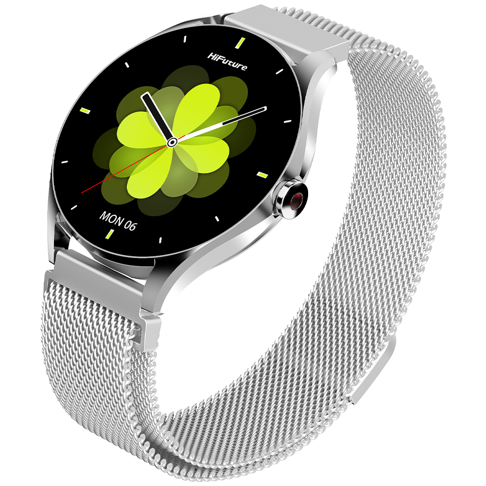 SMARTWATCH AURA2 METALICO SILVER WATERPROOF PANTALLA 1.32 PULGADAS AMOLED HIFUTURE HSSW18SL