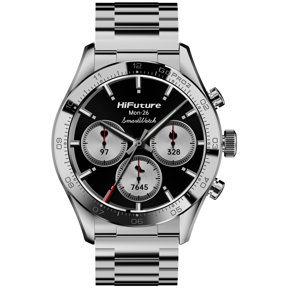 SMARTWATCH GO PRO2 METALICO SILVER WATERPROOF PANTALLA 1.32 PULGADAS AMOLED HIFUTURE HSSW12SL