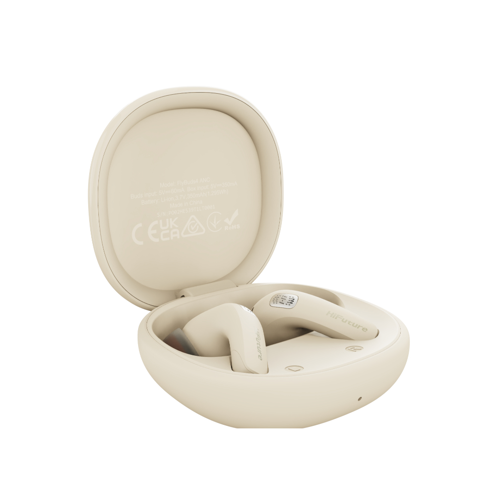 AUDIFONOS TWS FLYBUDS4AI ANC / TRADUCTOR +130 IDIOMAS BT 5.4 BLANCO HIFUTURE HET3LT